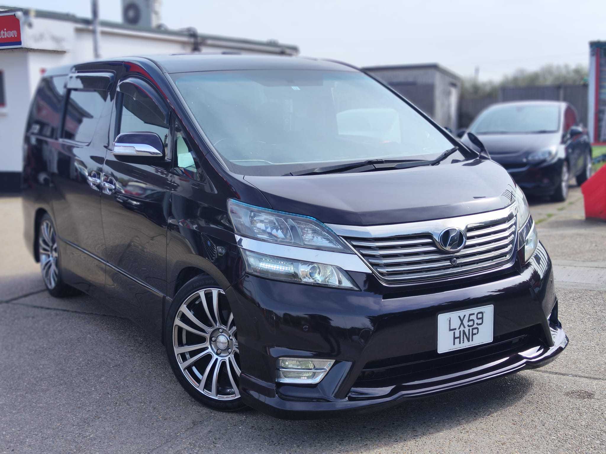 TOYOTA VELLFIRE PURPLE 2.4 PETROL 2009(59) ULEZ FREE,DOUBLE SUNROF 8 SEATERS