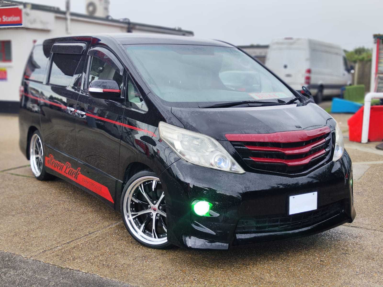 TOYOTA ALPHARD/VELLFIRE BLACK 2.4 PETROL 2010(60) 7 SEATERS.ULEZ FREE,SLIDING DOOR