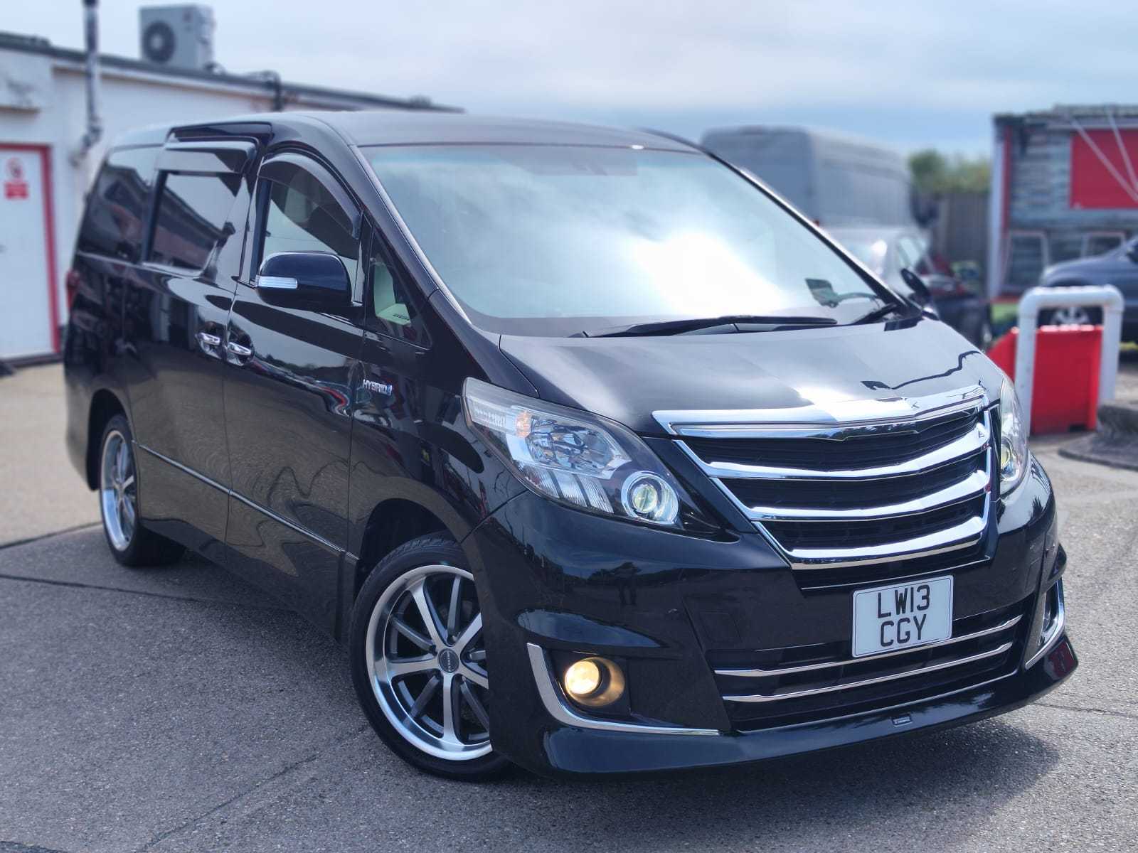 TOYOTA ALPHARD BLACK 2.4 PETROL HYBRID 2013(13) ULEZ FREE,7 SEATERS,MEMORY SEATS